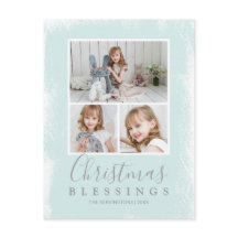 Jul Blessings Pastel Grönt Photo Collage