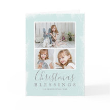 Jul Blessings Pastel Grönt Photo Collage