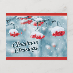 Jul Blessings, Psalm 29:11 Bible Verse Helg Vykort