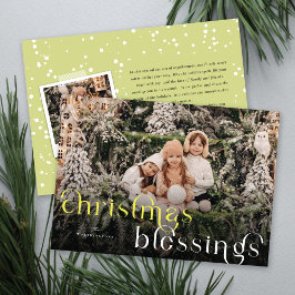 Jul Blessings Religiösa Julfoto Julkort