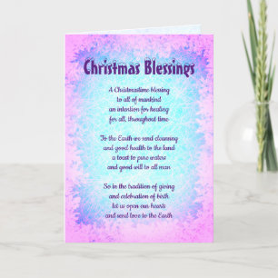 Jul Blessings Snygg ord Kort
