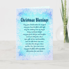 Jul Blessings Snygg ord Kort