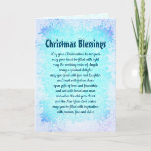 Jul Blessings Snygg ord Kort