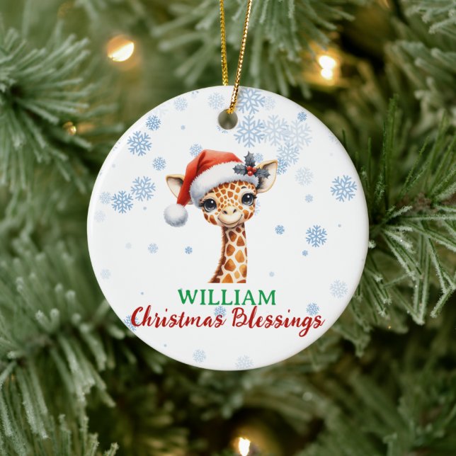 Jul Blessings söt Giraffe baby Ornament (Träd)