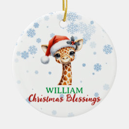 Jul Blessings söt Giraffe baby Ornament