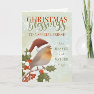 Jul Blessons till Friend Kort