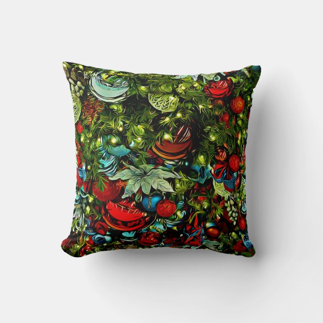 Jul Bling Ornament Art Dekorativ kudde (Framsida)