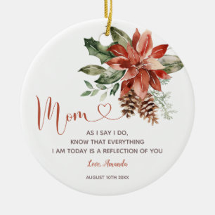 Jul Blommigt Budens mamma Julgransprydnad Keramik