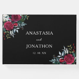 Jul Blommigt Ro Personlig Bröllop Gästböcker