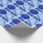 Jul BLUE BOLLAR BASKETBALL julafton humor Presentpapper<br><div class="desc">Julbur BLUE BOLLAR BASKETBALL BASEBALL humor Wrapping Papprare</div>