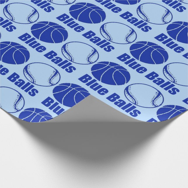 Jul BLUE BOLLAR BASKETBALL julafton humor Presentpapper (Hörn)