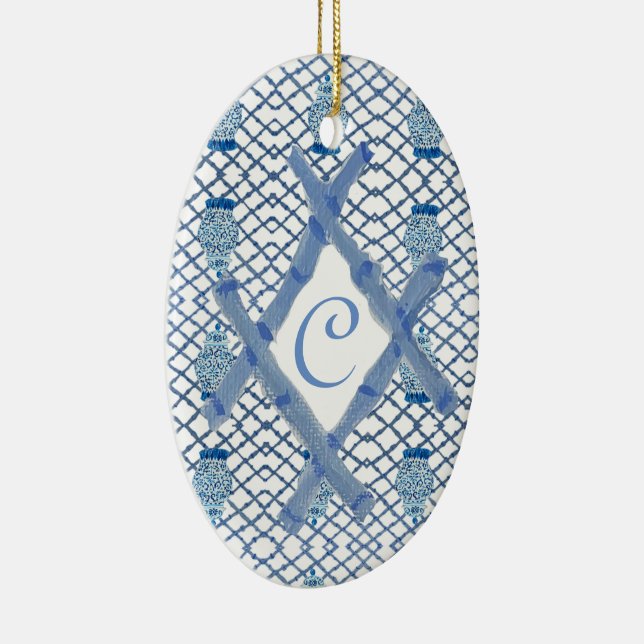 jul Blue Ginger Burk Ceramic Ceramic Ornamen Julgransprydnad Keramik (Höger)