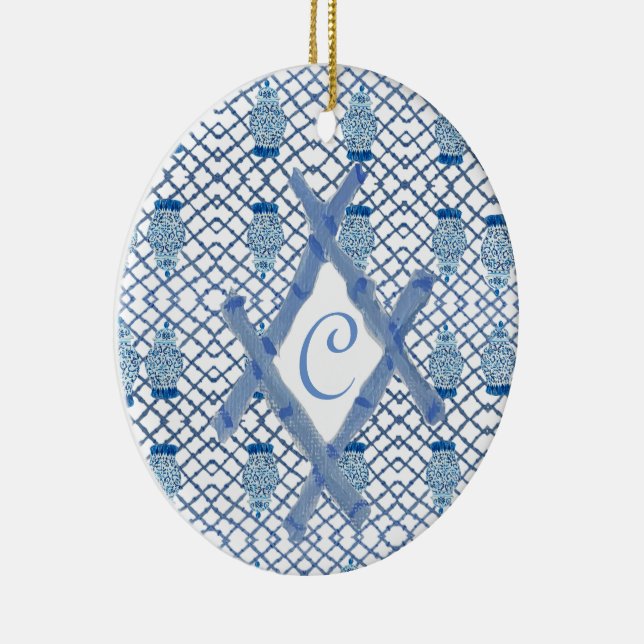 jul Blue Ginger Burk Ceramic Julgransprydnad Keramik (Höger)