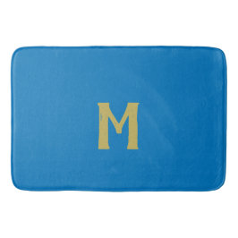Jul Blue Guld Monogram Badrumsmatta