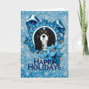 Jul - Blue Snöflingor - Cavaliers Helgkort