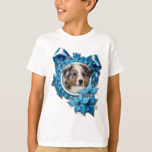 Jul - Blue Snowflake - Australian shepherd Tee Shirt
