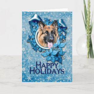 Jul - Blue Snowflake - German Shepherd Chance Helgkort