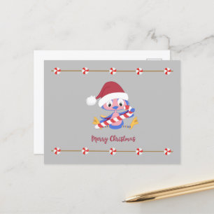 Jul Bluebird Candy cane Anpassade Text Helg Vykort
