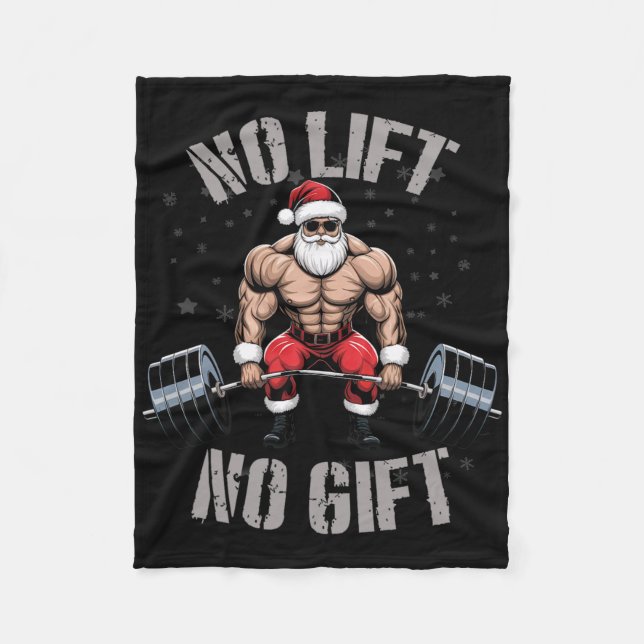 Jul Bodybuilding Bodybyggder - Santa Weightl Fleecefilt (Framsidan)