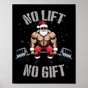 Jul Bodybuilding Bodybyggder - Santa Weightl Poster