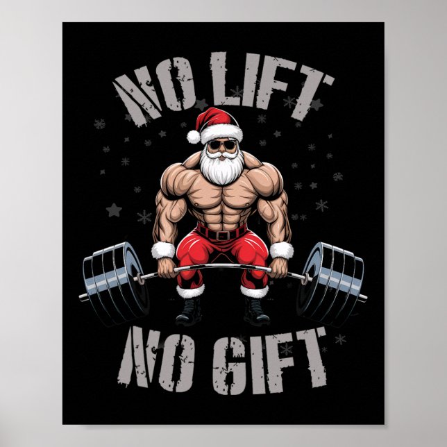 Jul Bodybuilding Bodybyggder - Santa Weightl Poster (Framsidan)
