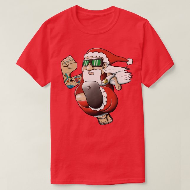 Jul Bogan Santa T Shirt (Design framsida)