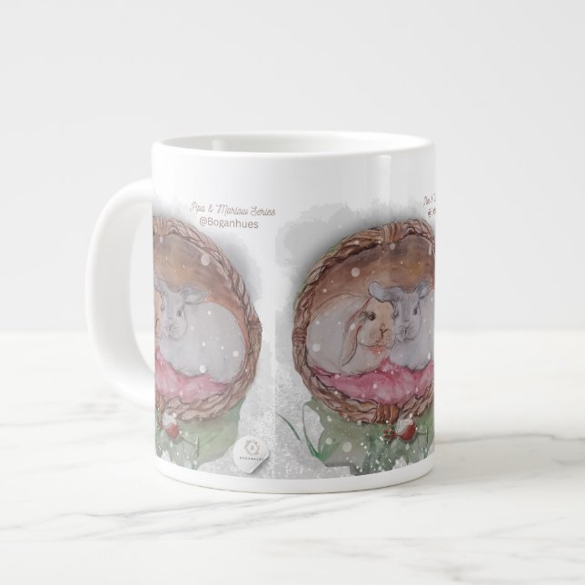 Jul Boganhues Pipa & Marlow tryckt mugg Jumbo Mugg (Framsida vänster)
