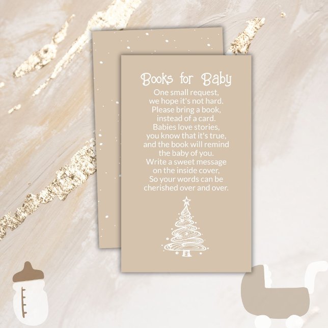 Jul Boho Beige Kön Neutral Bokar för Baby Tilläggskort (Skapare uppladdad)
