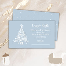 Jul Boho Blå Baby Pojke Shower Blöja Lotteri