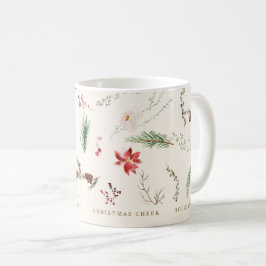 Jul Boho Elegant Poinsettia Grönska Kaffemugg