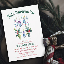 Jul Boho Kristaller Vinter Blomster Solstånd Inbjudningar