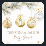 Jul Boho Merry Little Baby Shower Fyrkantigt Klistermärke<br><div class="desc">Lägg till festlig charm till din babydusch med julboho "Merry Little Baby"-klistermärken! Perfekt för favoriter,  dekorationer eller förseglingsinbjudningar ger mysiga helgdag till firande. Söt för en minnesvärd babydusch i säsong!</div>