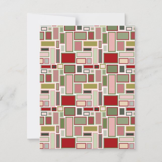 Jul Boho rektanglar  Anteckningskort (Framsida)