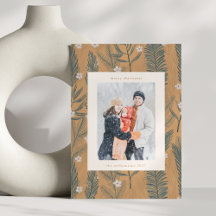 Jul Boho Tan Grönska Två Vertikala Foto