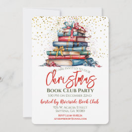 Jul Bok Klubb Bibliotek Party Inbjudningar