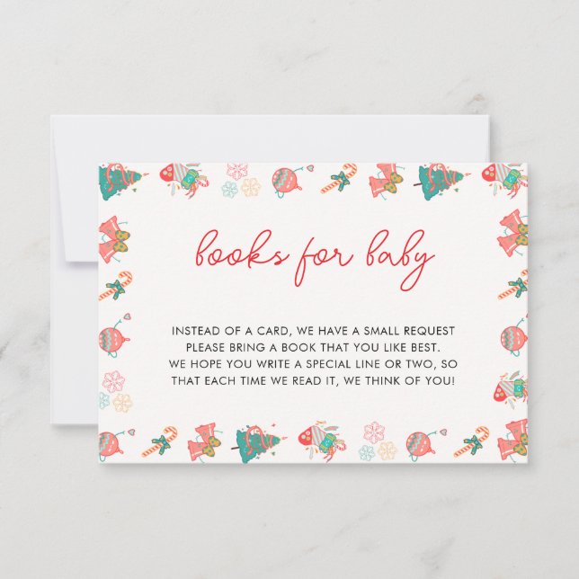 Jul Bokar för Baby-kort Tack Kort (Framsida)