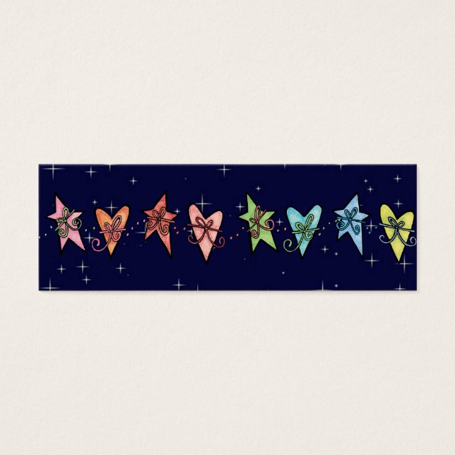 Jul Bokmärken Litet Visitkort (Framsidan)