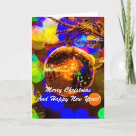 Jul Boll - färgad bakgrund Helgkort