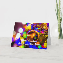 Jul Boll - färgad bakgrund Helgkort