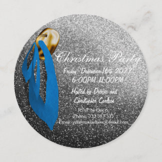 Jul Boll Julfest Silver Inbjudningar