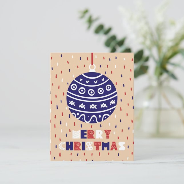 Jul Boll Julkort (Stående Fram)