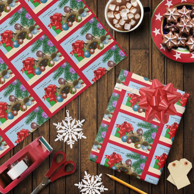 Jul Boll Ornament Cat Presentpapper (Skapare uppladdad)