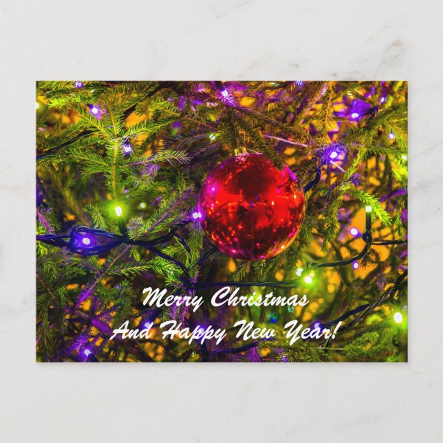 Jul Boll Red Spruce Helg Vykort (Framsida)