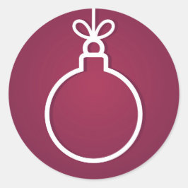 Jul boll Sticker. Ställe för text. Runt Klistermärke