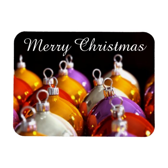 Jul Bollar 2 God jul Magnet (Horisontell)