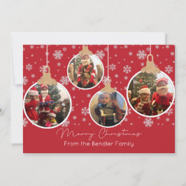 Jul Bollar 4-foto Inbjudningar