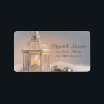 Jul bollar,Elegant Lantern Adressetikett<br><div class="desc">"Vuxna" och "Jul bollar". En elegant och en sofistikerad design. Anpassa med ditt namn och information om adress.</div>