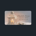 Jul bollar,Elegant Lantern Adressetikett<br><div class="desc">"Vuxna" och "Jul bollar". En elegant och en sofistikerad design. Anpassa med ditt namn och information om adress.</div>