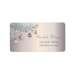 Jul Bollar Gren Helgdag Adressetikett