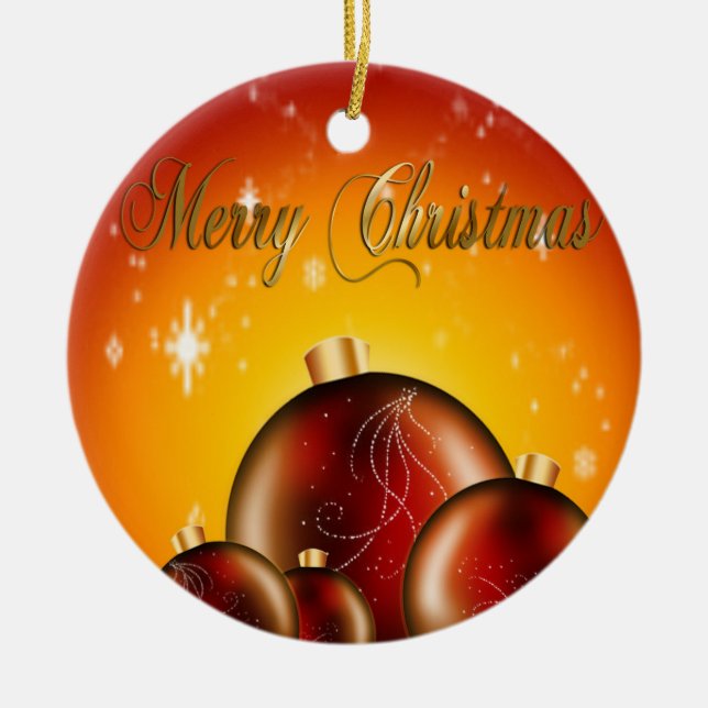 Jul Bollar Julgransprydnad Keramik (Framsidan)